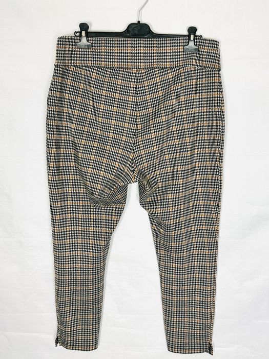 Legginsy kryjące w drobną kratkę 4XL 48