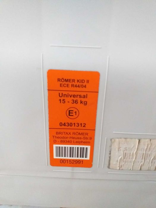 Cadeira auto Britax Romer II kid   grupo 2/3 15- 36 kg