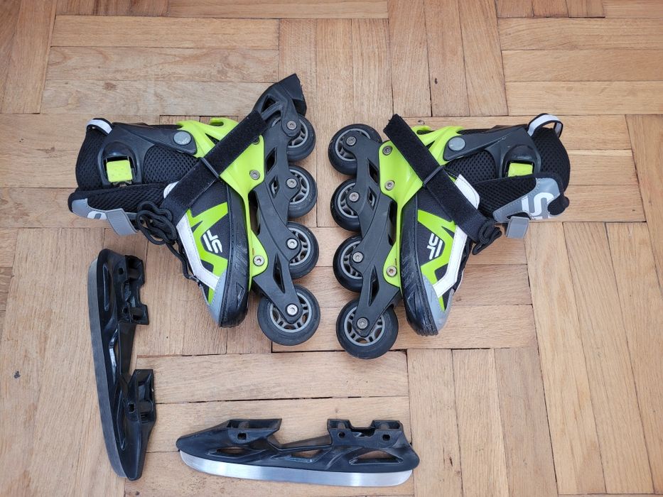 ŁYŻWOROLKI  Spokey z wymienną płozą 33-36 Regulowane.