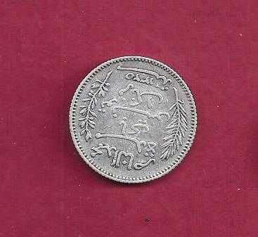 Tunisia  Moeda de 1 Franc  1907  Prata