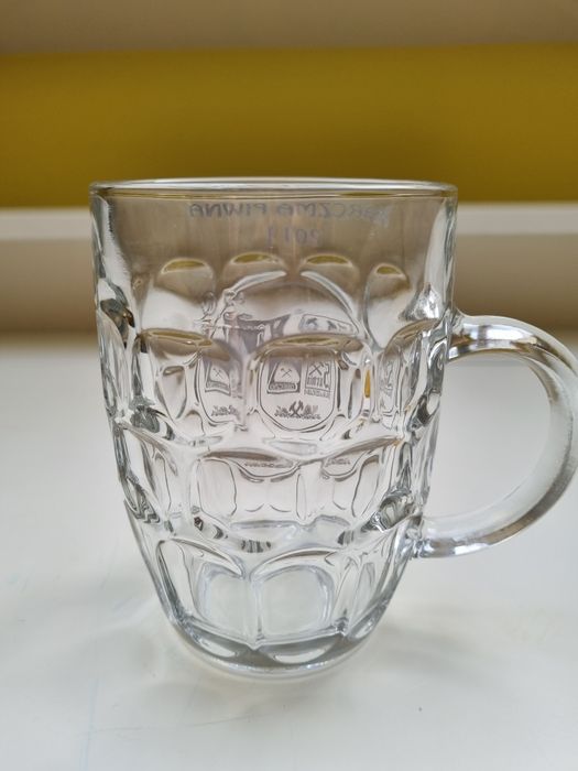 Szklany kufel barbórkowy