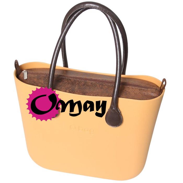 Brązowy organizer do OBAG MINI nakrapiany brąz Czekolada wkład OMAY