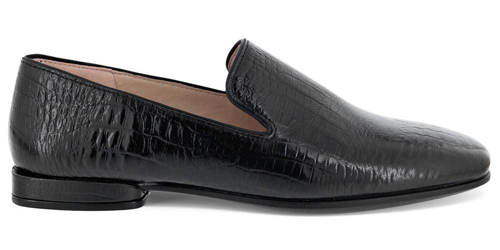 ECCO Mokasyny damskie - Anine Squared - r 39 - Czarne, Skóra licowa