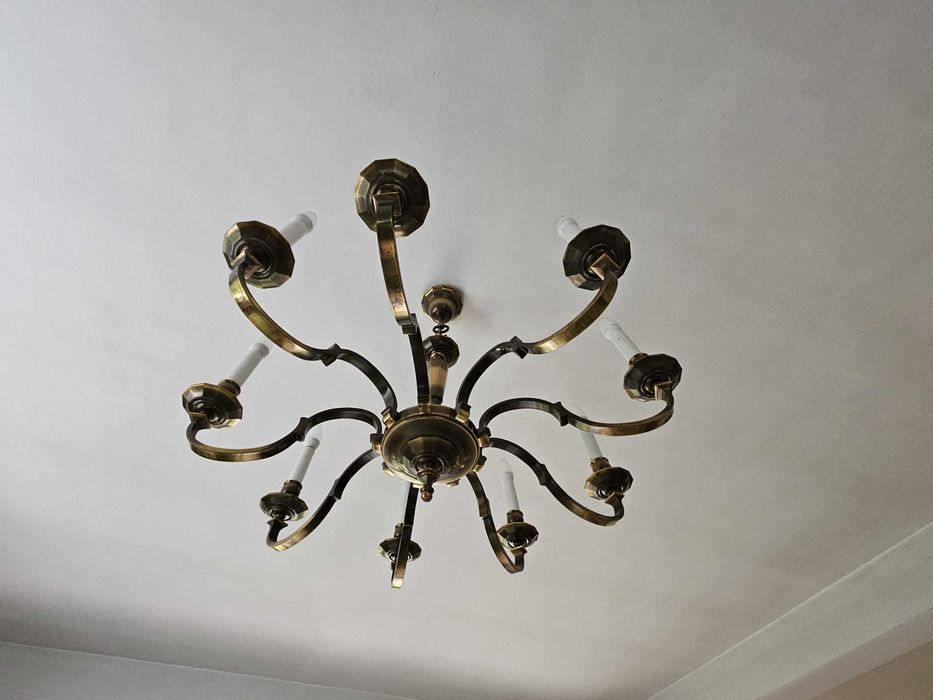 Żyrandol/lampa masiądz 2 szt retro