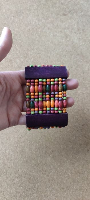 Bransoletka kolorowa Primark elastyczna drewniane koraliki