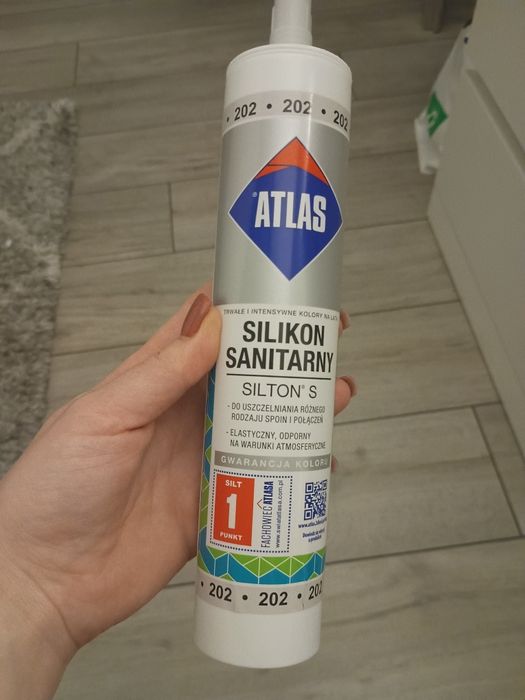 Silikon Sanitarny Atlas Popielaty