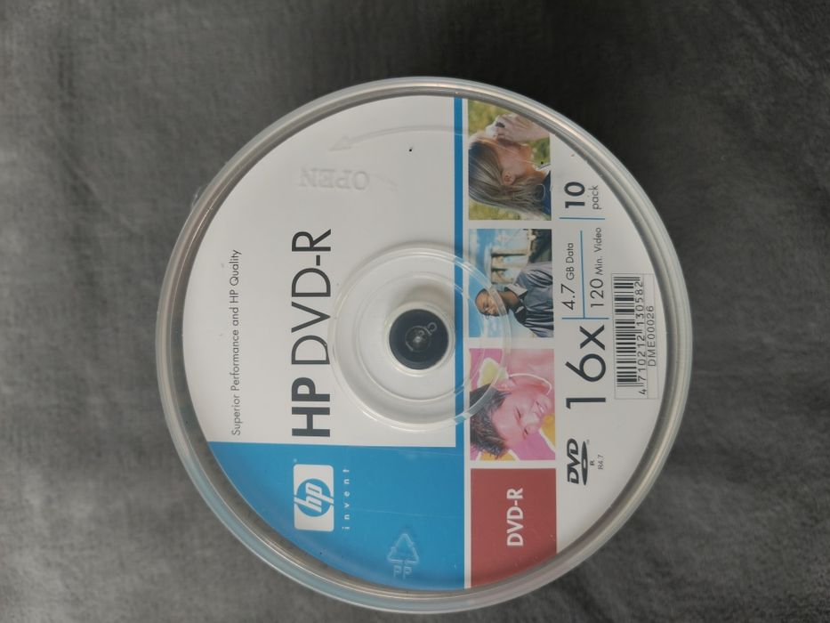 Płyty DVD-R 4,7GB marki HP 10 szt