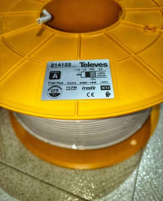 Cabo Coaxial ITED4 Cobre T100plus, 16RtC