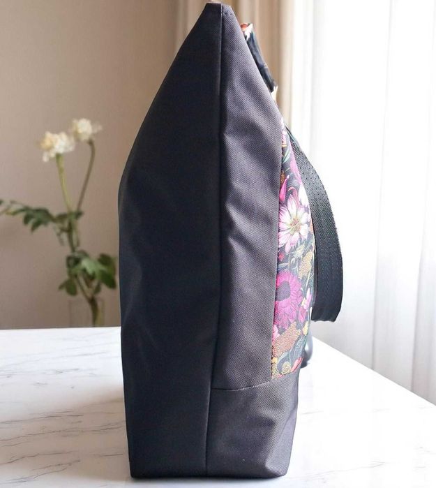 Shopper na zakupy pojemna torba w kwiaty NOWA PL