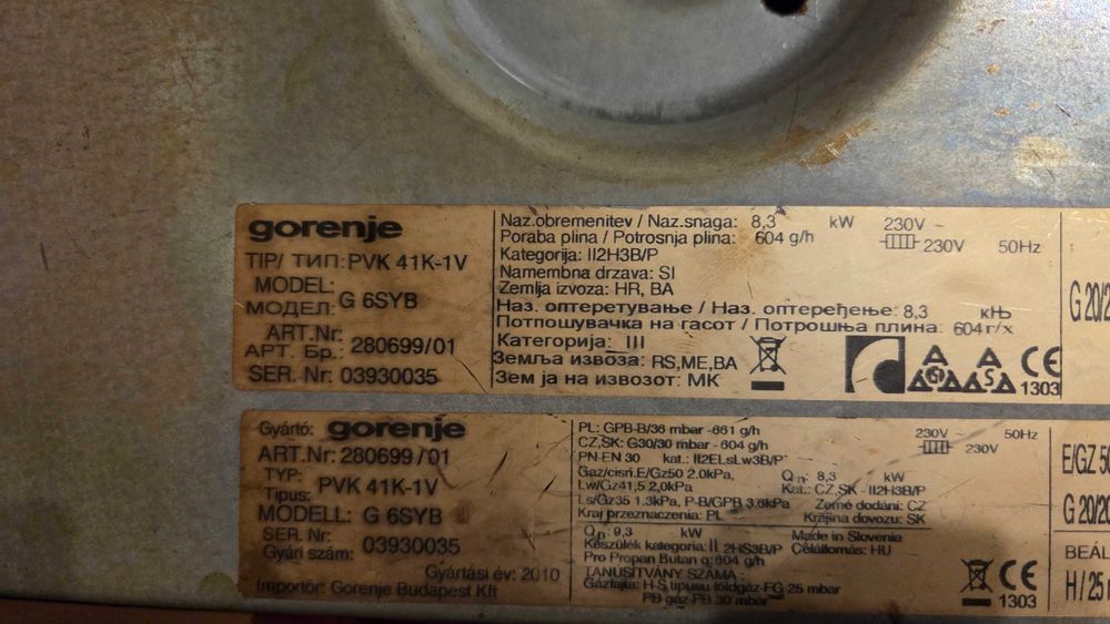 Płyta gazowa Gorenje G 6SYB Simplicity