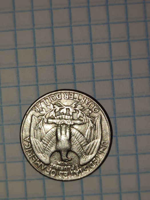 25 центів (quarter dollar) 1982 року перевертиш