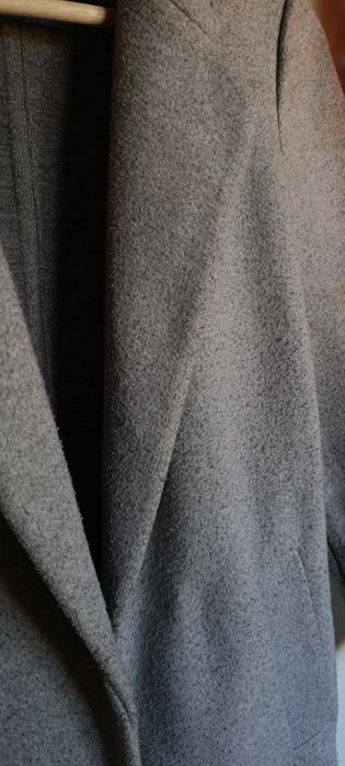 Siwy płaszczyk Stradivarius