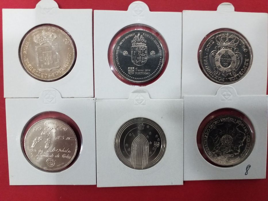 Moedas portuguesas em euros.