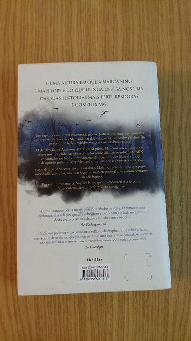 Livro O Intruso - Stephen King (Como Novo / Bertrand)