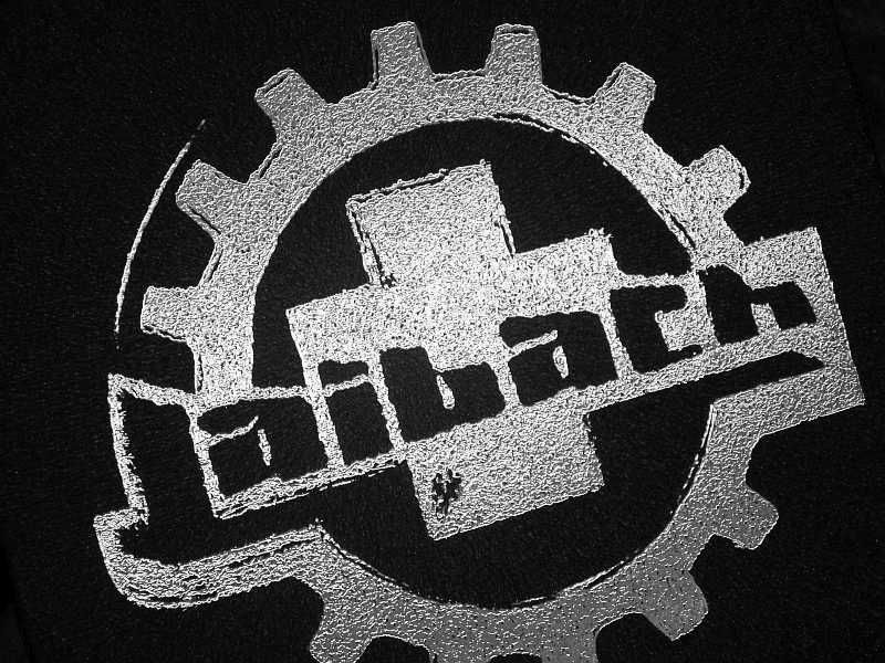 Laibach obraz Logo na blasze... ręcznie grawerowany Staloryt