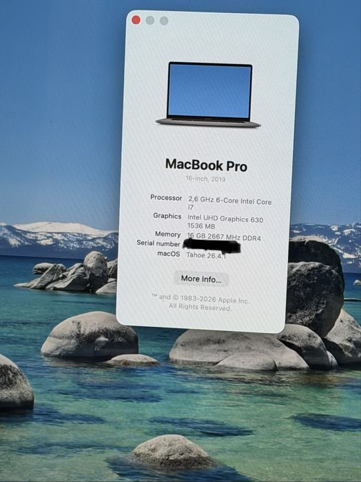 Macbook Pro 16” 2019 - i7 16gb Ram 500gb