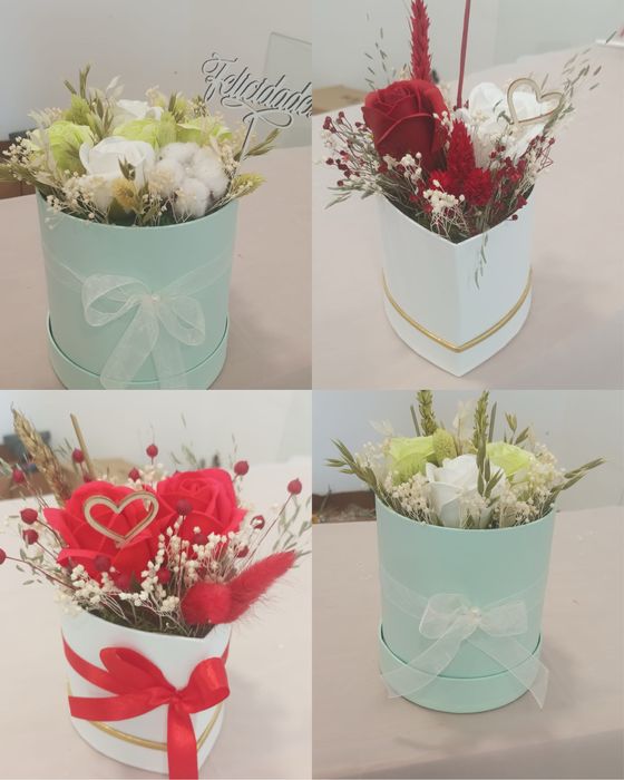 Caixinhas de rosas de sabão