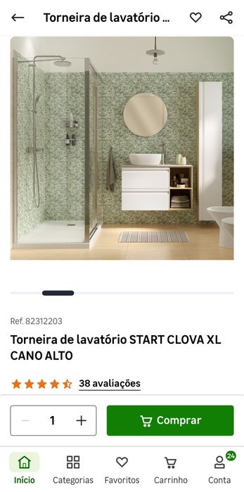 Torneira Lavatório Grohe Start Clova XL Cano Alto NOVO
