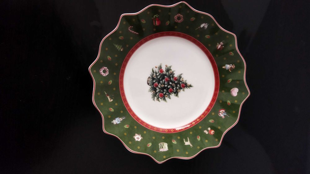 Prato Villeroy Boch decoração Natal - Toy's Delight Royal Verde