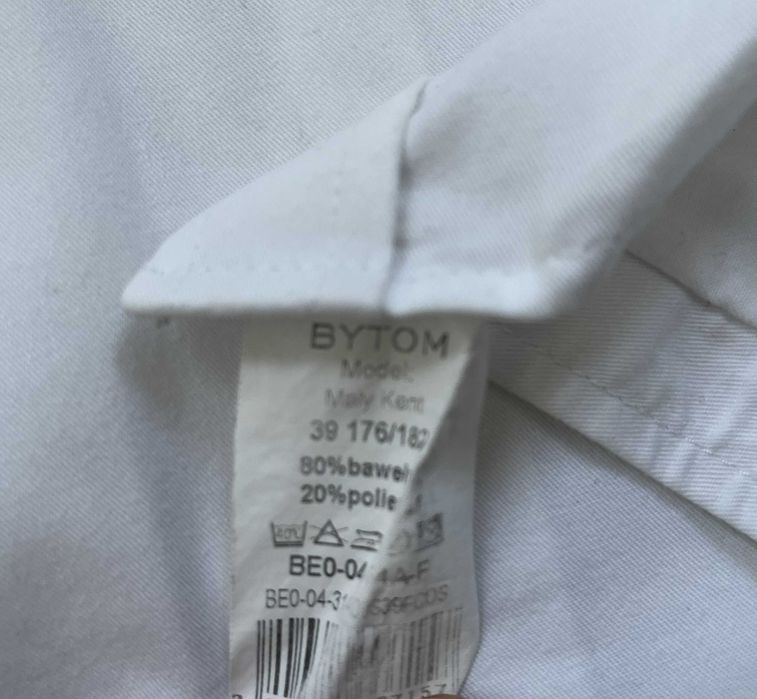 Biała koszula Bytom, dopasowana, slim fit r. 39