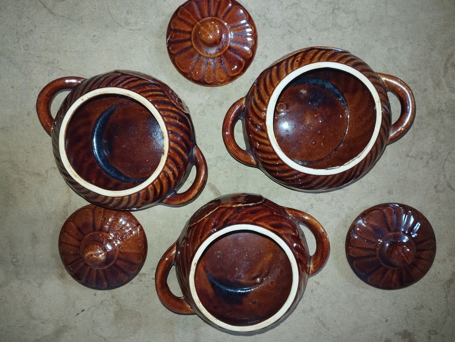 Горщики глиняні для запікання 6 шт.