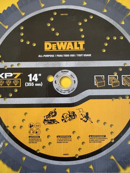Оригінал! Алмазний диск DEWALT DW47427 для будівництва