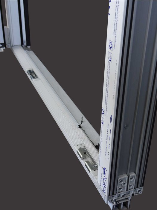 1x Antracyt Gealan 9000 98x229 Niski próg okno balkonowe