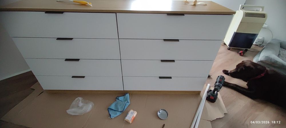 Cómoda dupla 8 gavetas 150x80 cm