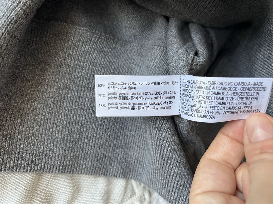 Сірий светр джемпер реглан zara M оверсайз