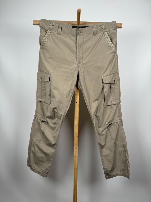 Fishbone Big Buddha beżowe spodnie cargo XL