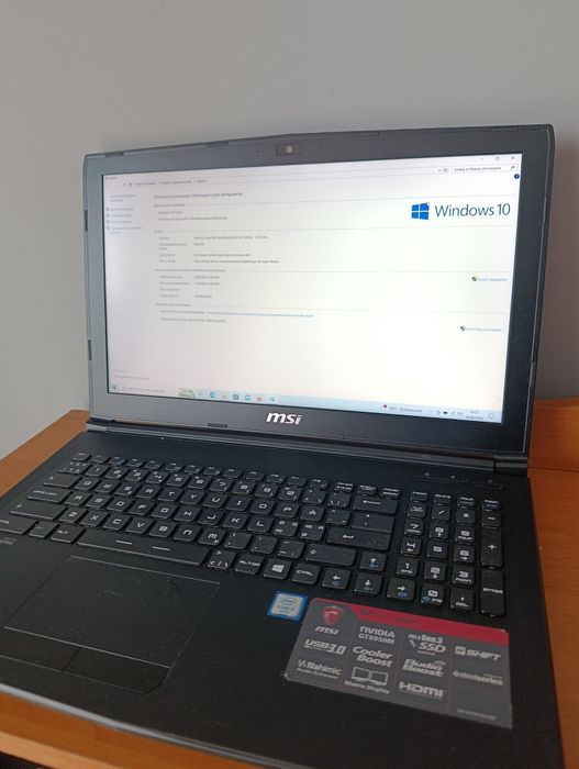 Laptop do gier MSI GL62 | i5 / GTX 950M / SSD