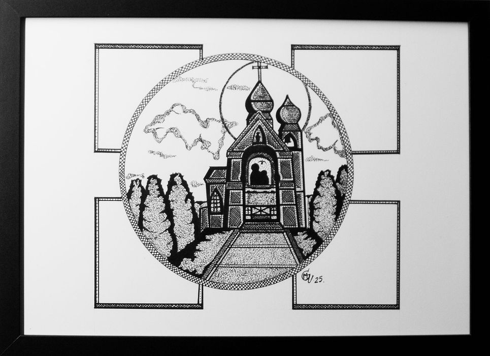 Miejsca nieznane – praca autorska Marka Głuchowskiego, format A4