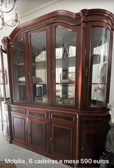 Movel casa jantar mesa e 6 cadeiras