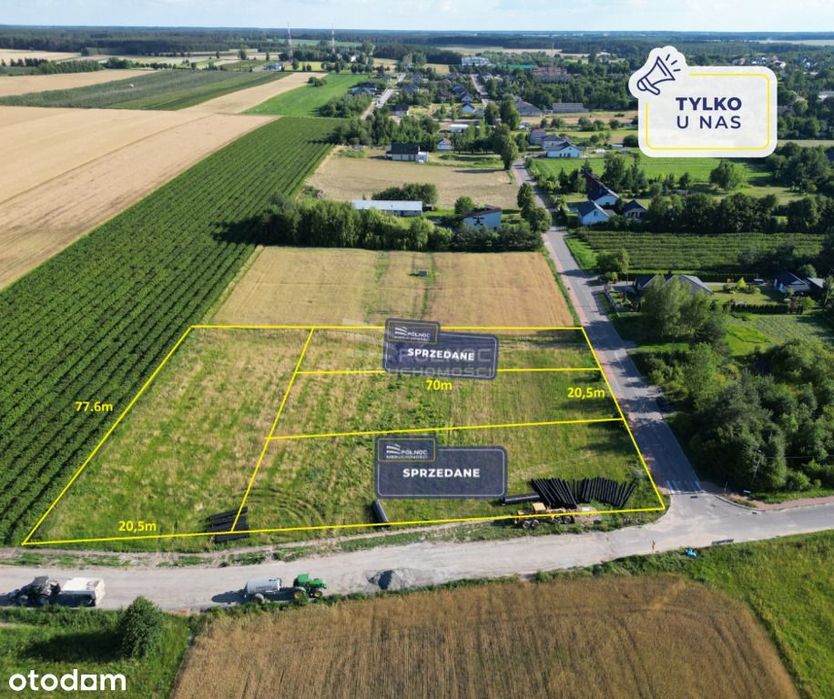 2 działki budowlane przy ul Polnej w Janowie Podl