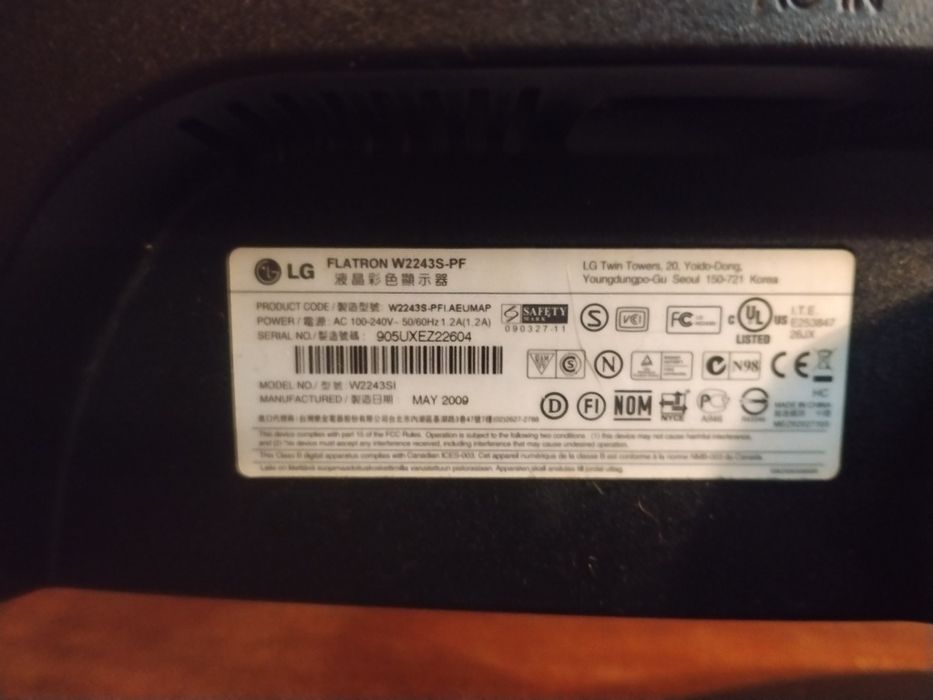 Monitor 22 polegadas