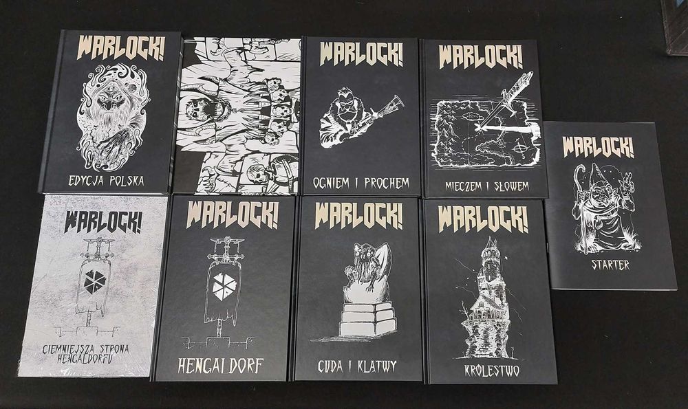 Warlock! gra RPG, zestaw 7 podręczników, ekran i 3 mapy, OKAZJA