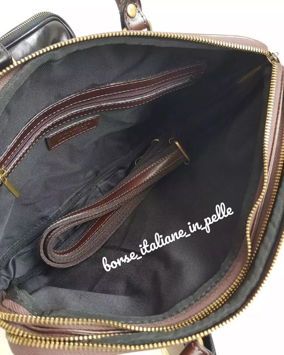 Чоловіча шкіряна сумка, портфель Італія, Virginia Conti