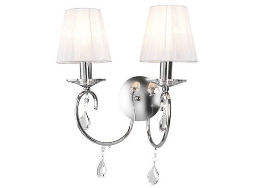 Podwojny kinkiet krabi Glamour krysztaly krysztalki