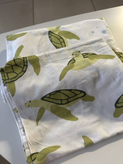 Pościel w żółwie Ikea 150x200 50x60 idealna
