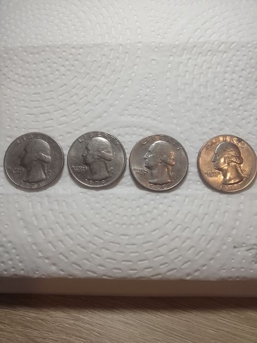.4 moedas Quarter Dollar USA