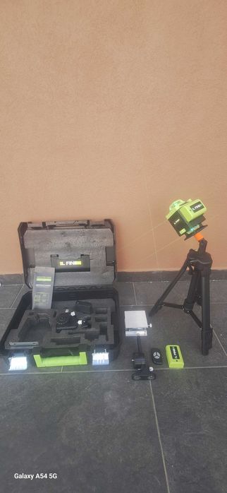 Nível Laser 16 Linhas *NOVO* + 2 Baterias + Tripé 120cm íman autonivelante pladur teto parede obra construção mosaico ladrilho bancada verde piso