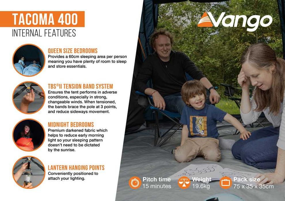 namiot 4 osobowy Vango Tacoma 400 Package