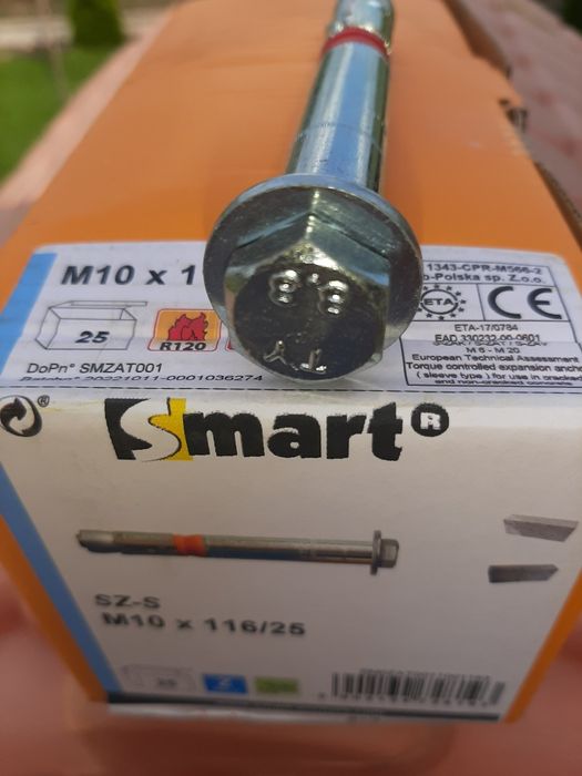 Kotwy mechaniczne dyble M10×116/25