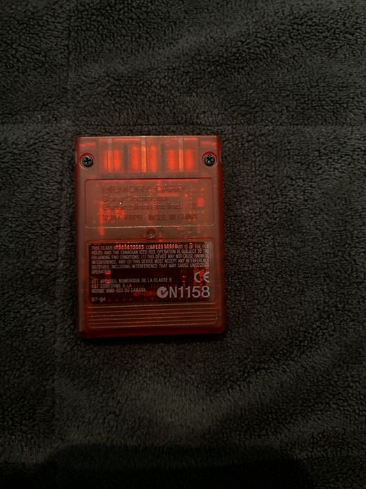 Pad Sony dualshock 2 karta pamieci clear red