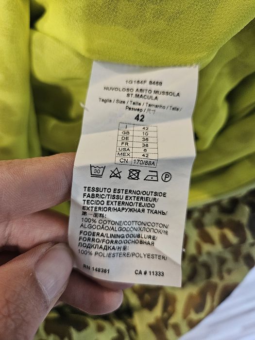 Żółta sukienka Pinko w centki