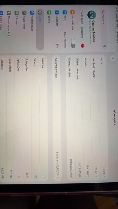 Ipad A16 128 gb