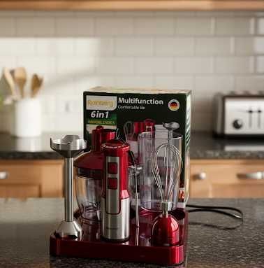 Занурювальний блендер Rainberg RB-2293 R 1200Вт 6 в 1 з підставкою