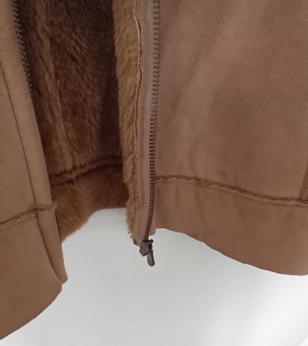 Nowa damska kurtka z kozuchem rozm. M + Spodnie damskie