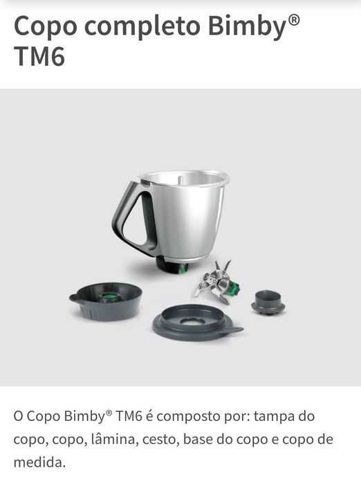 Copo Bimby TM 6, pouco uso