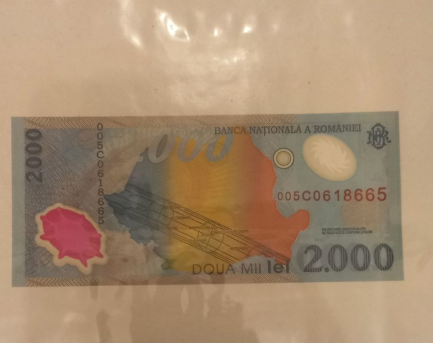 2000 lei 1999 r. Rumunia polimer UNC